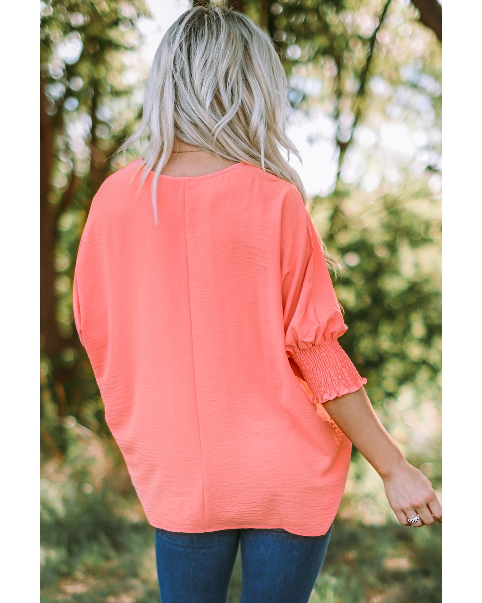 Azura Exchange Shift Top with Smocked Wrist - 2XL