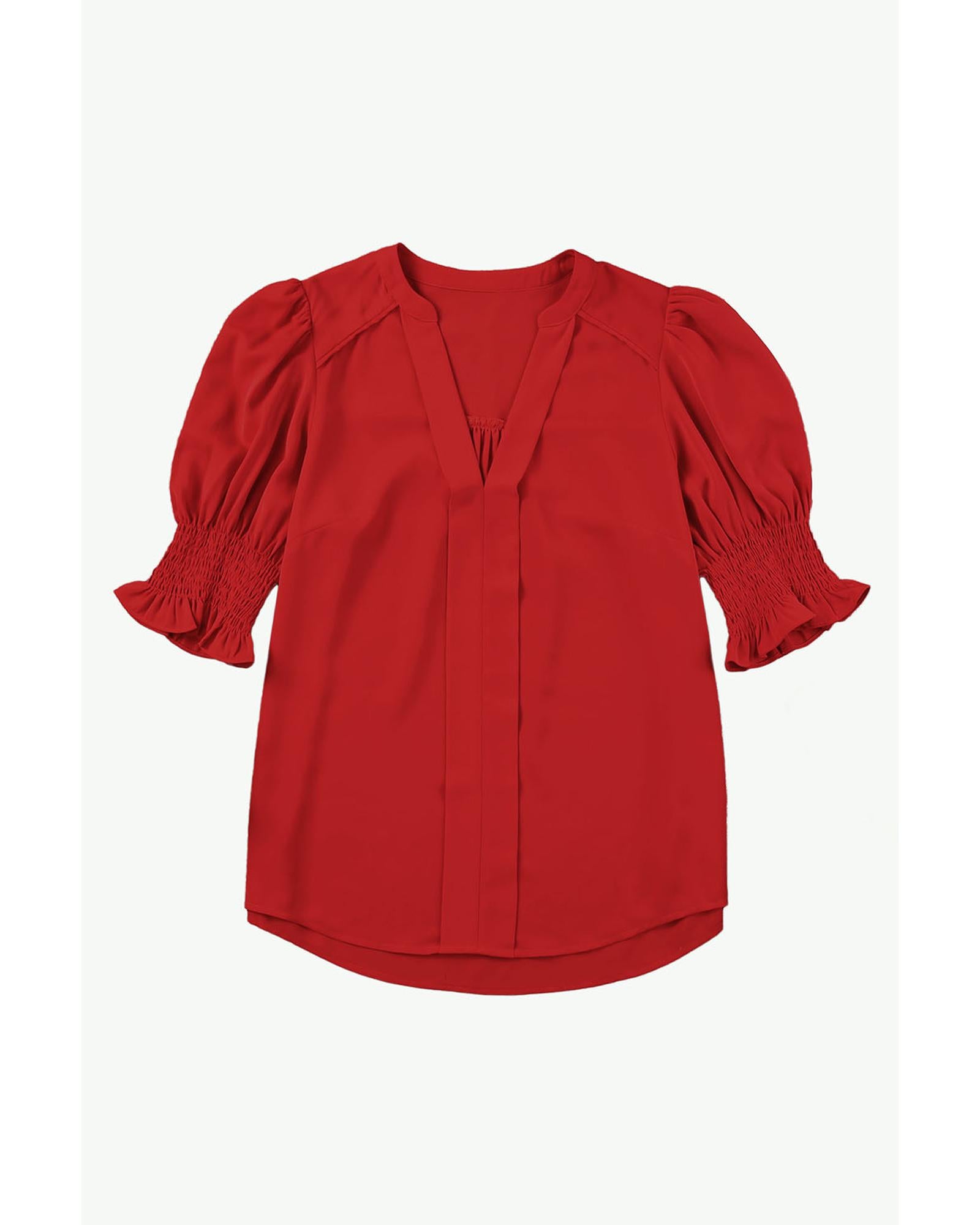Azura Exchange Half Sleeve V Neck Blouse - L