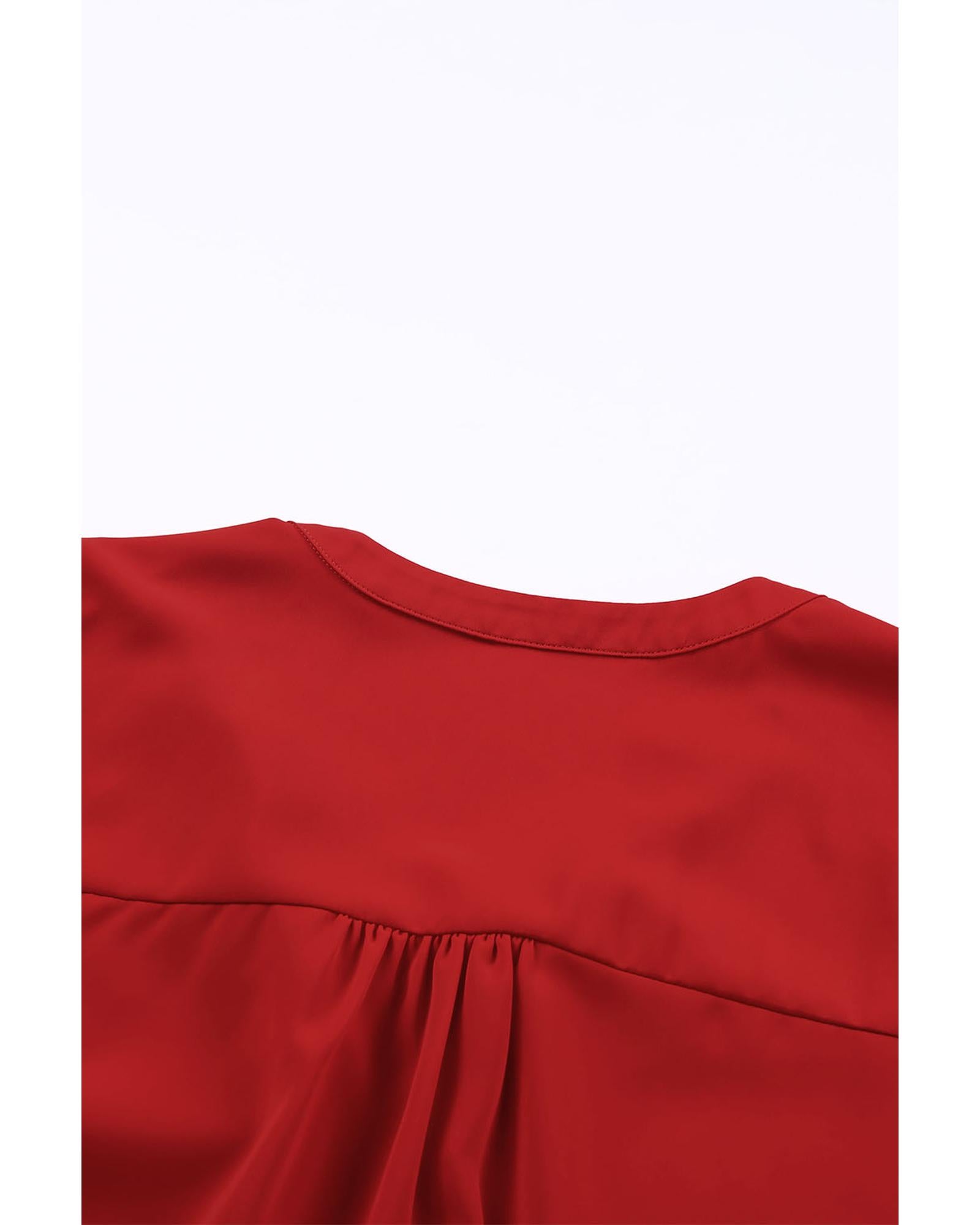 Azura Exchange Half Sleeve V Neck Blouse - L