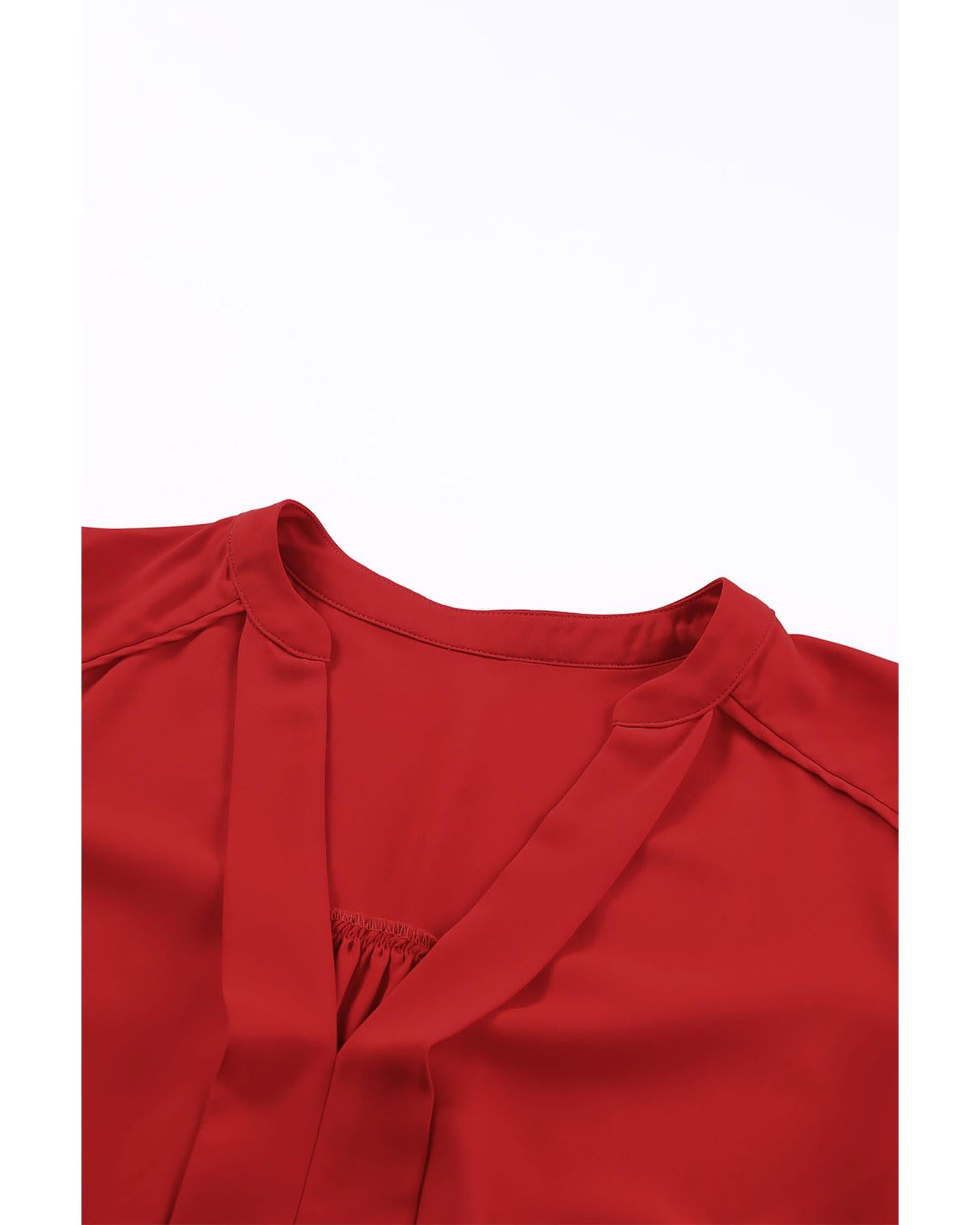 Azura Exchange Half Sleeve V Neck Blouse - L