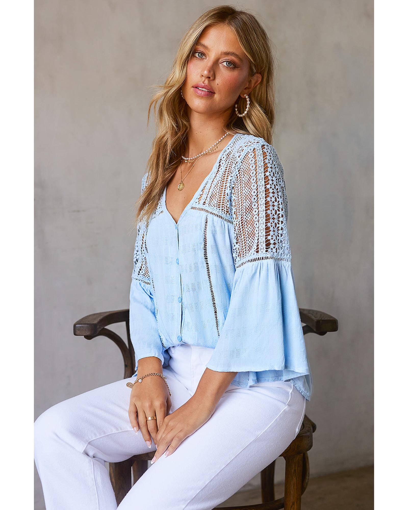 Azura Exchange Du Jour Crochet Blouse - 2XL