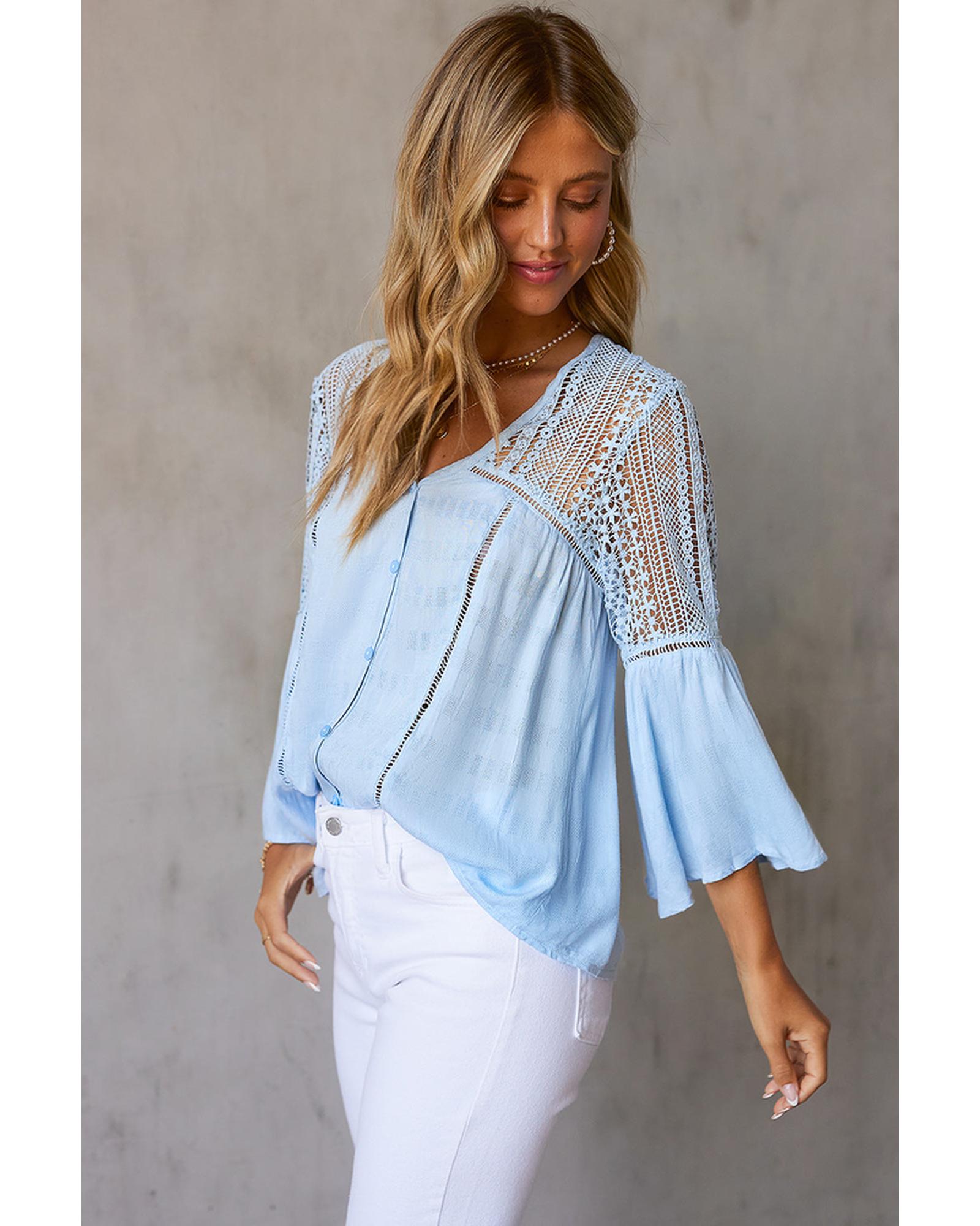 Azura Exchange Du Jour Crochet Blouse - 2XL