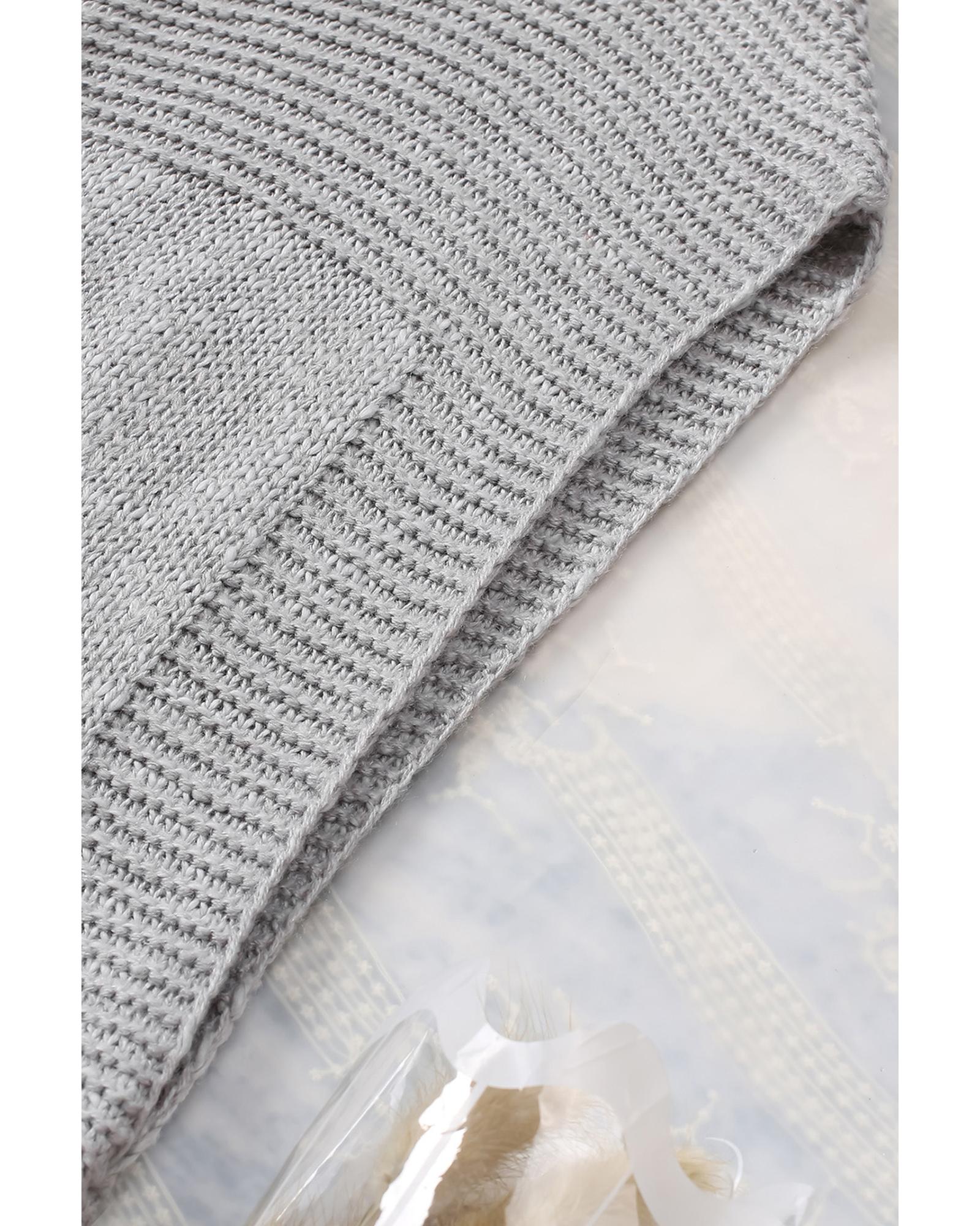 Gray Basic Vest Cardigan Sweater - L
