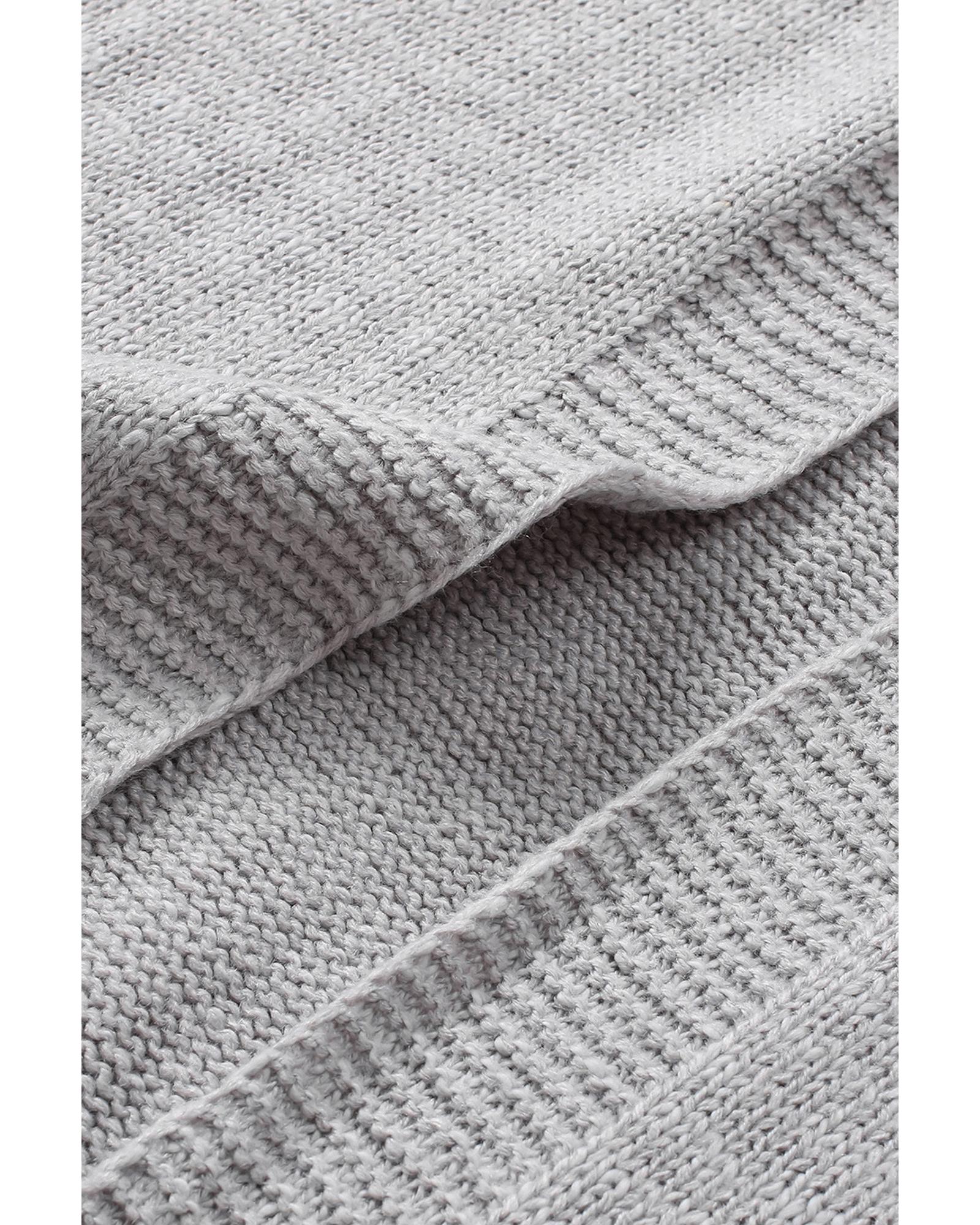 Gray Basic Vest Cardigan Sweater - L