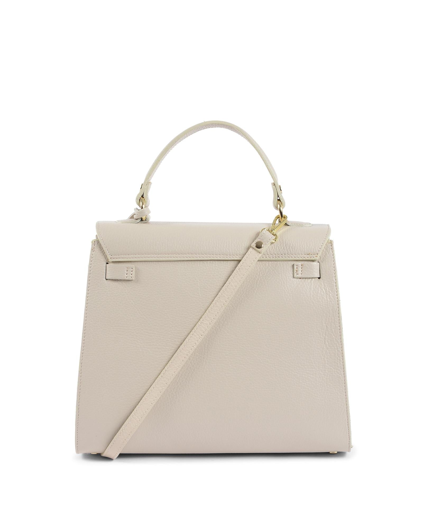 100% Leather Handbag - Made in Italy - One Size