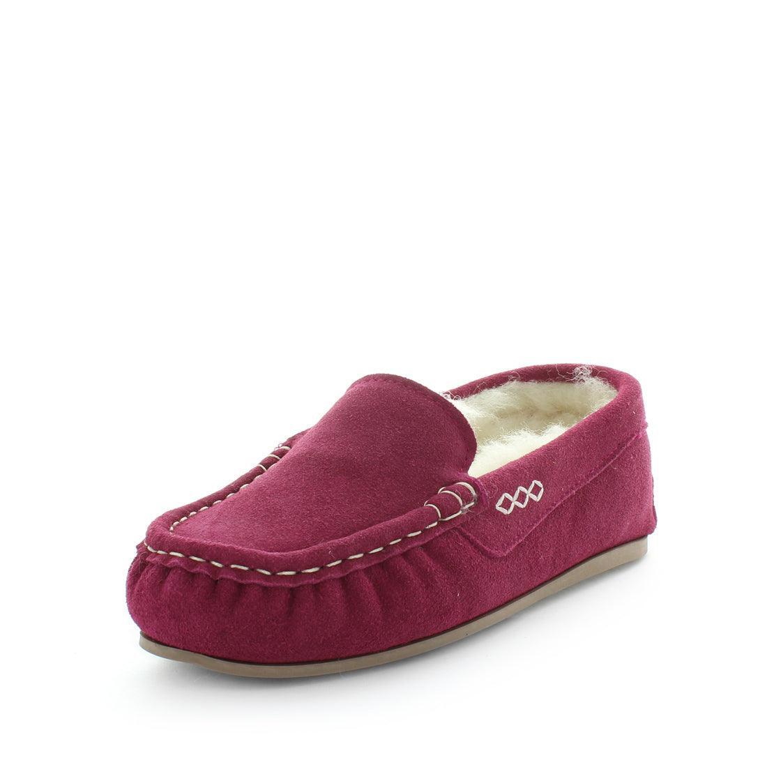 JUST BEE Women's CRISPY Slippers Burgundy 6US