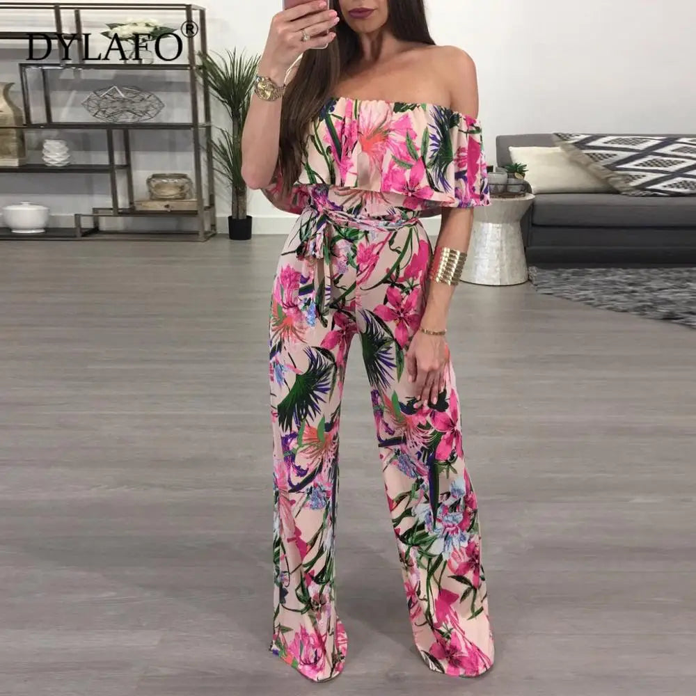 Boho Floral Print Playsuit