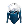 NADANBAO Skull Punk Women Sexy Swimsuits Long Sleeve Plus Size Cosplay Costumes Elastic Slim Swimming Outfit Bodysuits