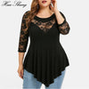 Floral Lace Hollow Out Tunic Blouse