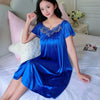 XXXXL Ladies Women Satin Sexy Lingerie Lace Fancy Nightshirts Elegant Chemise Sleepwear Night Baby Doll Underwear Sleepwear