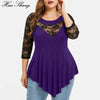 Floral Lace Hollow Out Tunic Blouse