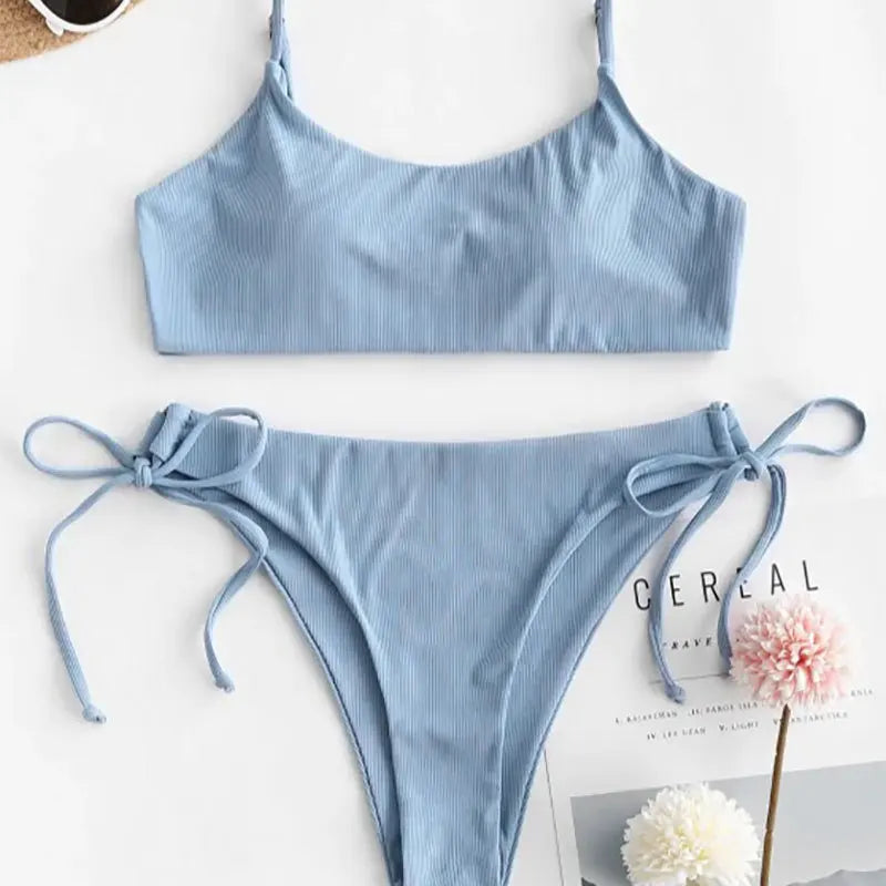 New Swimwear Woman Swimsuit Sexy Bikini Ladies Solid Color Sexy Bikinis Push-up Summer Swimwear Female Swimsuit Beachwear Set