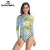 NADANBAO Skull Punk Women Sexy Swimsuits Long Sleeve Plus Size Cosplay Costumes Elastic Slim Swimming Outfit Bodysuits