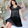 XXXXL Ladies Women Satin Sexy Lingerie Lace Fancy Nightshirts Elegant Chemise Sleepwear Night Baby Doll Underwear Sleepwear