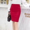 Faldas Mujer Moda 2024 Skirts Womens High Waist Office Ladies Pencil Skirt Women Skirt Gray Black Red Skirt C99