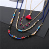 Multi Color Layer Bead Necklace