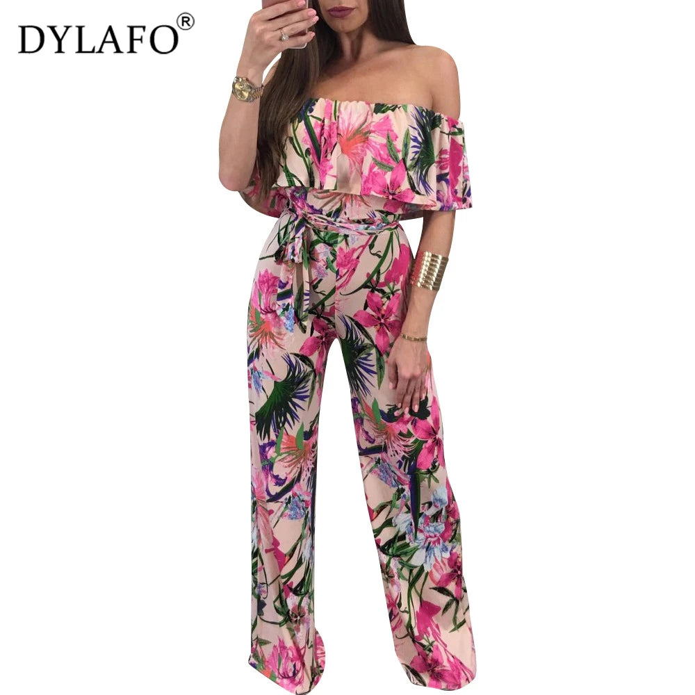 Boho Floral Print Playsuit