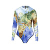 NADANBAO Skull Punk Women Sexy Swimsuits Long Sleeve Plus Size Cosplay Costumes Elastic Slim Swimming Outfit Bodysuits
