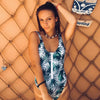 2023 New Sexy Zipper One Piece Swimsuit Women Swimwear Push Up Monokini Bodysuit Swimsuit Print Bathing Suit Summer Beachwear XL