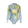 NADANBAO Skull Punk Women Sexy Swimsuits Long Sleeve Plus Size Cosplay Costumes Elastic Slim Swimming Outfit Bodysuits