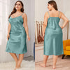 PLUS SIZE 3XL Female Nightgown Sexy Suspender Nightdress Chemise Sleepwear Lingerie Spring Summer Satin Lounge Wear Home Dress