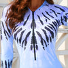 Summer Print Zipper One Piece Swimsuit Closed Long Sleeve Swimwear Sports Surfing Women Swimming Bathing Suit Beach Bather 2025