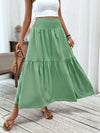 Women New Classic Printed Skirt Retro High Waist Long Skirt Casual Stylish Loose Beach Skirt Elegant Ladies Floral Pleated Skirt