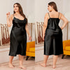 PLUS SIZE 3XL Female Nightgown Sexy Suspender Nightdress Chemise Sleepwear Lingerie Spring Summer Satin Lounge Wear Home Dress