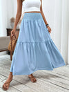 Women New Classic Printed Skirt Retro High Waist Long Skirt Casual Stylish Loose Beach Skirt Elegant Ladies Floral Pleated Skirt