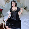 XXXXL Ladies Women Satin Sexy Lingerie Lace Fancy Nightshirts Elegant Chemise Sleepwear Night Baby Doll Underwear Sleepwear