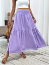 Women New Classic Printed Skirt Retro High Waist Long Skirt Casual Stylish Loose Beach Skirt Elegant Ladies Floral Pleated Skirt