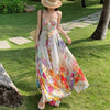 Summer Floral Print Boho Maxi Dress