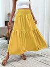 Women New Classic Printed Skirt Retro High Waist Long Skirt Casual Stylish Loose Beach Skirt Elegant Ladies Floral Pleated Skirt