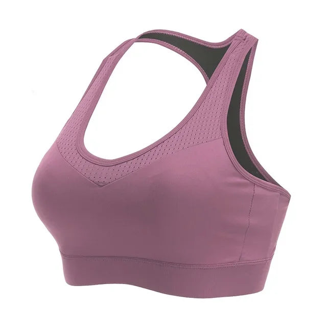 S-5XL Sports Top Yoga Bra Women Push Up Underwear BH Gym Shirt Fitness Breathable Sportswear Sports Bra  Crop Tank Top Plus Size