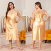 PLUS SIZE 3XL Female Nightgown Sexy Suspender Nightdress Chemise Sleepwear Lingerie Spring Summer Satin Lounge Wear Home Dress