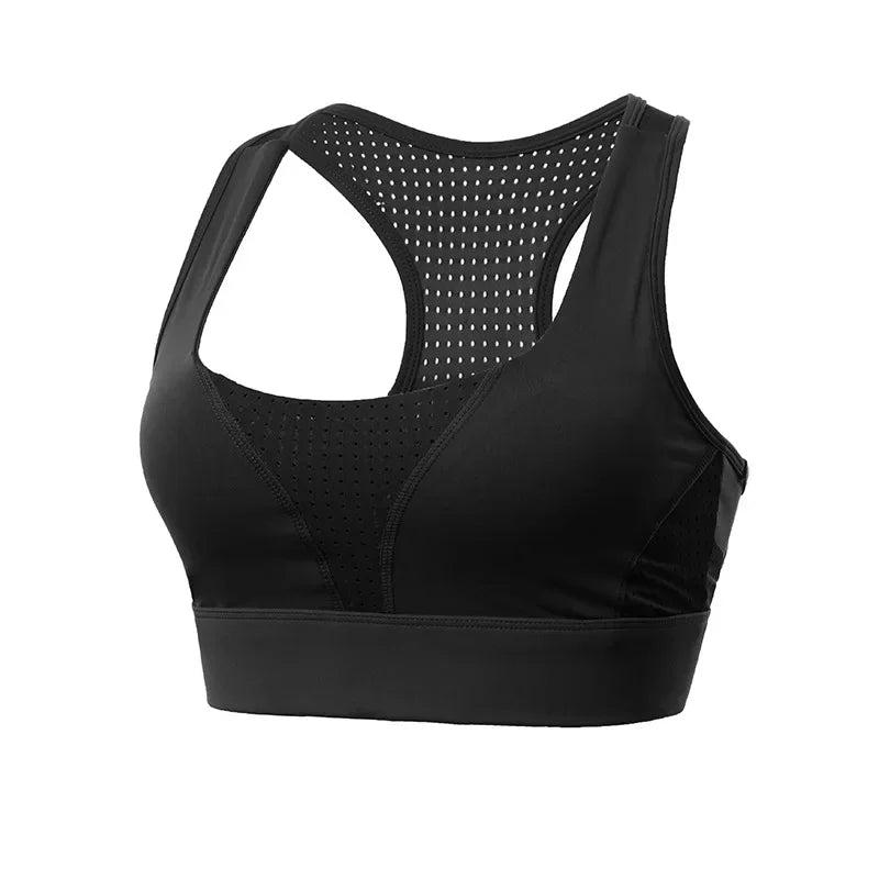 S-5XL Sports Top Yoga Bra Women Push Up Underwear BH Gym Shirt Fitness Breathable Sportswear Sports Bra  Crop Tank Top Plus Size