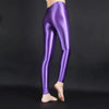 New Purple Gloss Tight Nine-point Pants Women Fashion Solid Color High Stretch Leggings Slim Body Lift Hip Pencil Pants Women