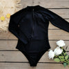 2023 Surfing Sport Swimsuit Long Sleeves Women One Piece Swimsuit  Swimwear Solid Monokini Bathing Suit Tropical Bodysuit Female