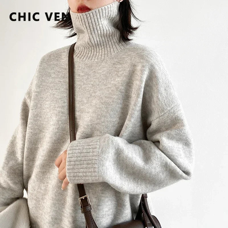 Solid V-Neck Twist Pullover Knitted Sweater