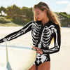 2023 Surfing Sport Swimsuit Long Sleeves Women One Piece Swimsuit  Swimwear Solid Monokini Bathing Suit Tropical Bodysuit Female