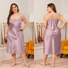 PLUS SIZE 3XL Female Nightgown Sexy Suspender Nightdress Chemise Sleepwear Lingerie Spring Summer Satin Lounge Wear Home Dress
