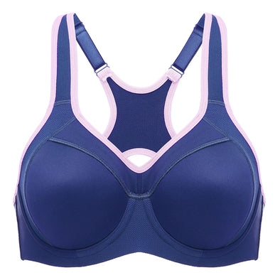 High Impact Sports Bra Power Racerback Underwire Lightly Padded Support Workout Tops Fitness Sportswear Underwear Brassier Women