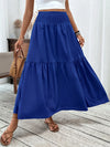 Women New Classic Printed Skirt Retro High Waist Long Skirt Casual Stylish Loose Beach Skirt Elegant Ladies Floral Pleated Skirt