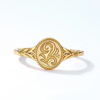 Gold Vintage Flower Ring