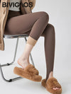BIVIGAOS Autumn Winter New Rabbit Fleece Thicken Boots Leggings Women Slim Foot Pants Yoga Fitness Sports Warm Shark Leggings