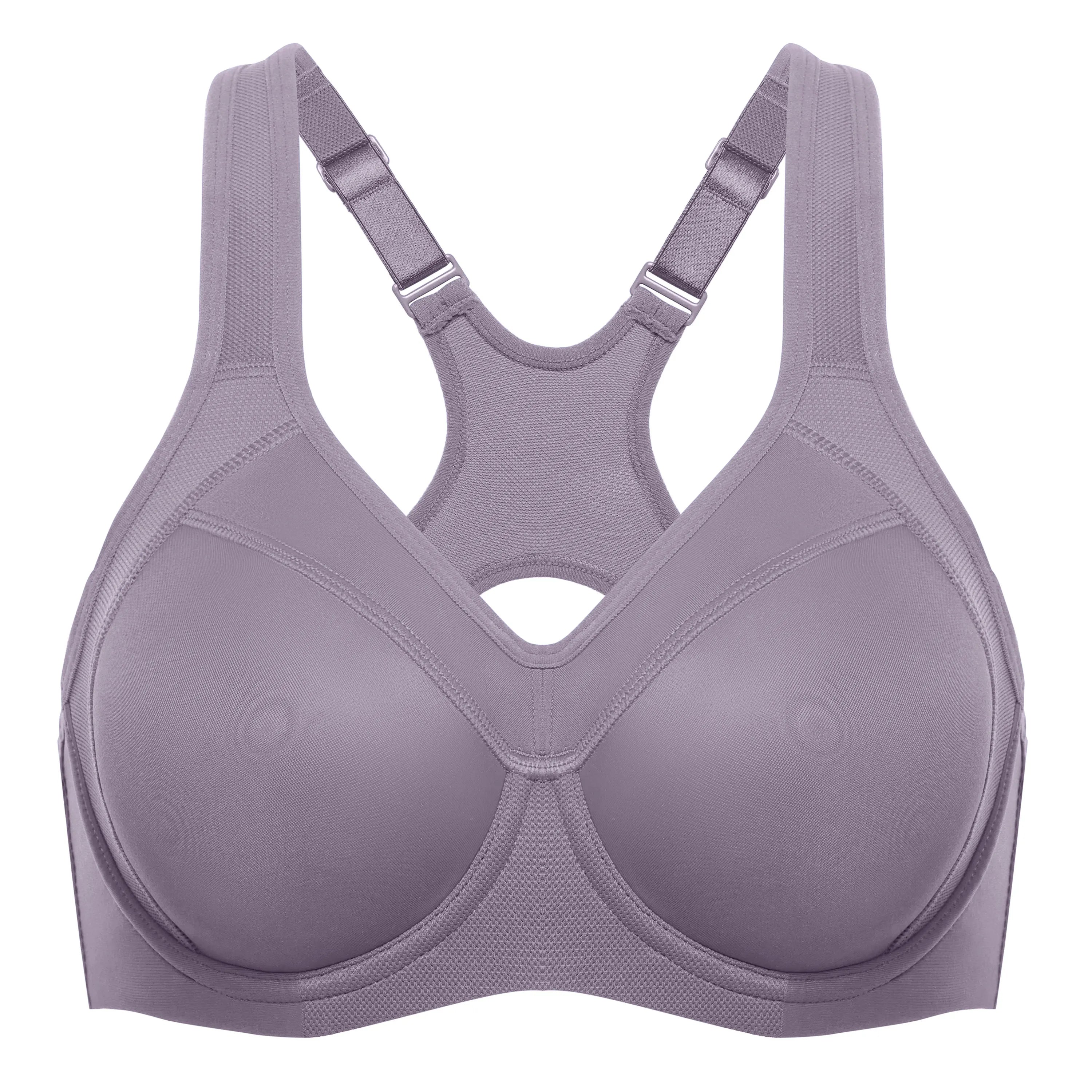 High Impact Sports Bra Power Racerback Underwire Lightly Padded Support Workout Tops Fitness Sportswear Underwear Brassier Women