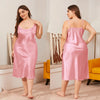 PLUS SIZE 3XL Female Nightgown Sexy Suspender Nightdress Chemise Sleepwear Lingerie Spring Summer Satin Lounge Wear Home Dress