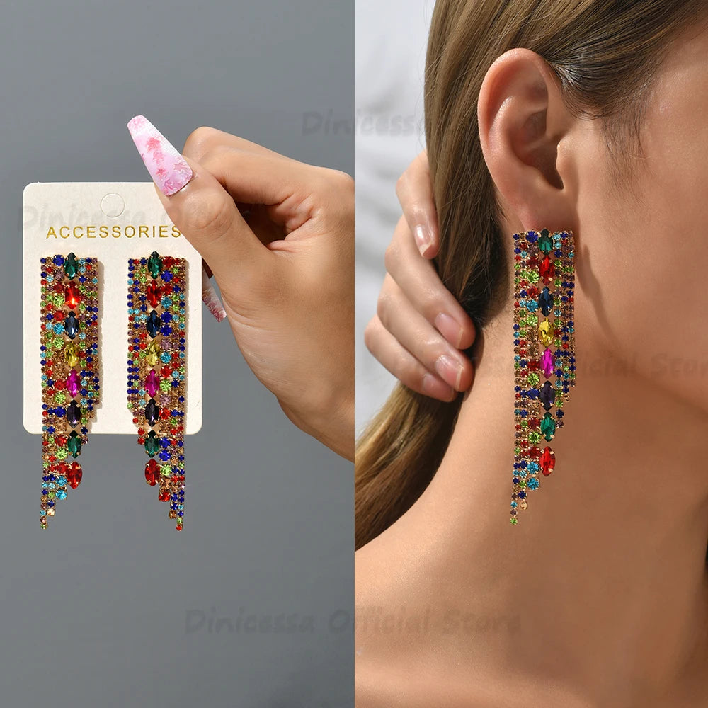 Summer Beach Beads Crystal Earrings