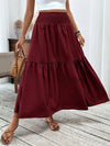 Women New Classic Printed Skirt Retro High Waist Long Skirt Casual Stylish Loose Beach Skirt Elegant Ladies Floral Pleated Skirt