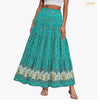 New Printed Swing Skirt Women's, Bohemian Casual High Waist Long Dress Beach Dress Spring Summer